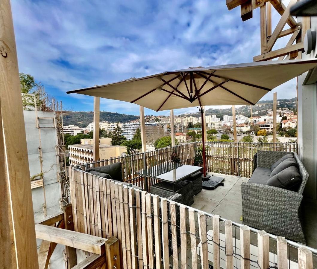 Aparthotel Riviera - Superbe 3 Pieces Avec Terrasse Plein Sud Et Parking Ac- La Terrasse Du Jardin Du Ray ニース エクステリア 写真
